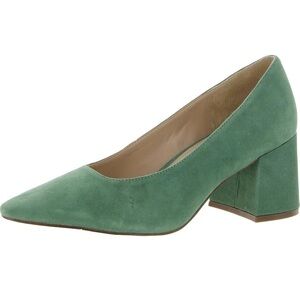 27 EDIT Green Block Heel Pumps